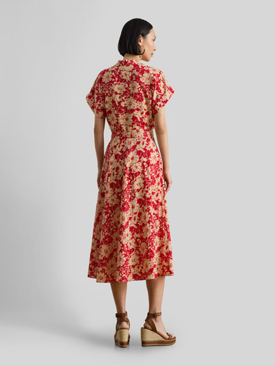 Lauren Ralph Lauren A-Linie Freizeitkleid mit abnehmbarem, materialgleichem Gürtel. Rostrot Melange 5