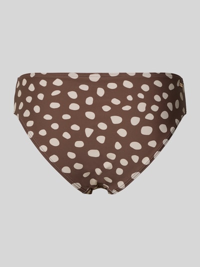 Produktfoto, Bikini-Slip im Allover-Look Modell 'Dauna' von Barts in Braun mit beigen Punkten, dehnbarer Material-Mix, körpernahe Passform