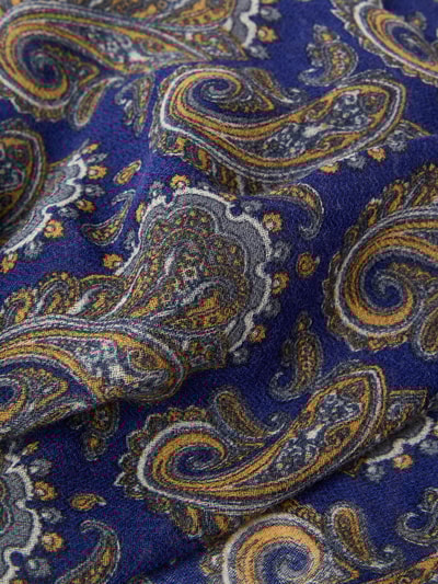 altea Sjaal van wol met paisleymotief Blauw - 2