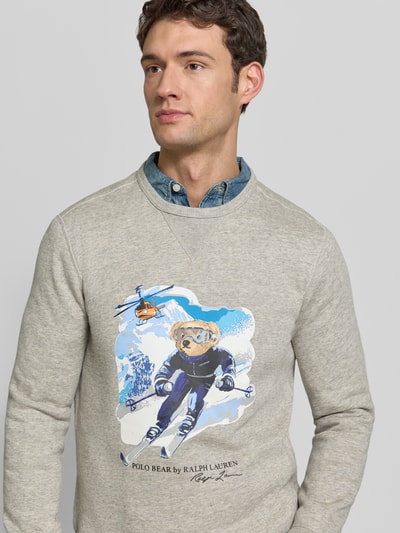 Polo Ralph Lauren Regular Fit Sweatshirt aus Baumwoll-Mix Hellgrau Melange 3