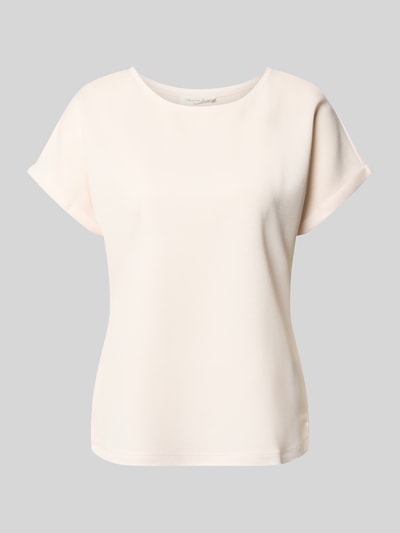 Produktfoto, T-Shirt mit Viskosen-Anteil von Christian Berg Woman in Beige, gerader Schnitt, Rundhalsausschnitt, kurze Ärmel, glatte Textur