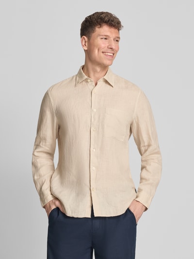 Marc O'Polo Regular Fit Freizeithemd aus reinem Leinen Ecru 4