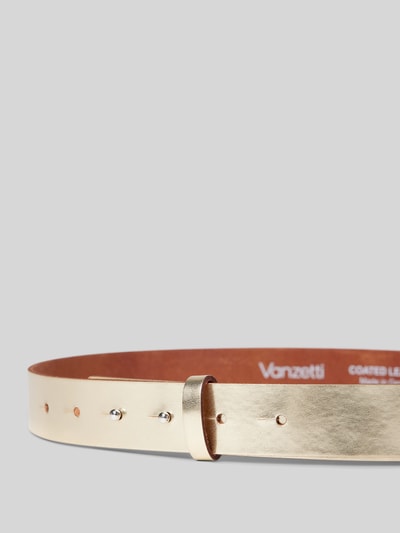 Vanzetti Riem van leer in metallic look Goud gemêleerd - 2