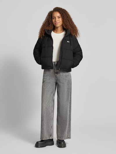 Tommy Jeans Gewatteerd regular fit jack met capuchon Zwart - 1