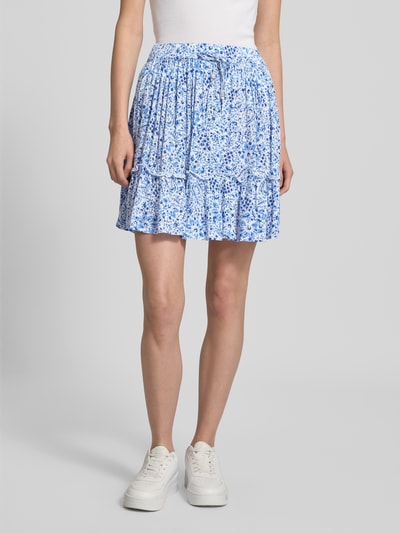 Only Ausgestellter Mini-Rock aus reiner Viskose Modell 'IBIZA' Bleu 4