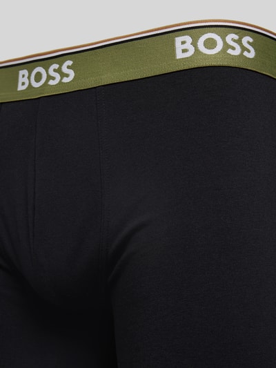 BOSS Trunks mit elastischem Label-Bund Modell 'Power' im 3er-Pack Black 2