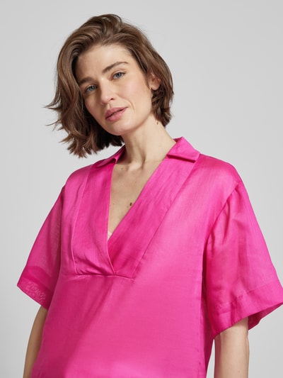 Max Mara Studio Blouse met platte kraag, model 'BRONZO' Felroze - 3