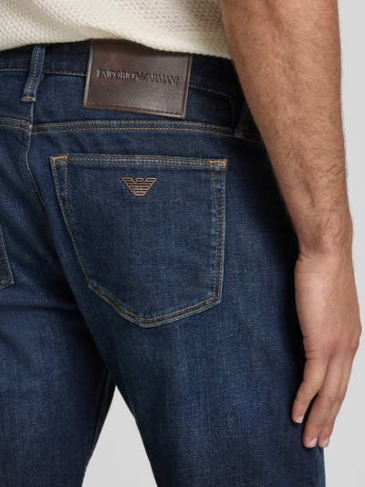 Emporio Armani Regular Fit Jeans mit Label-Detail Jeansblau 3