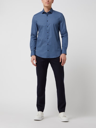 Pierre Cardin Slim fit zakelijk overhemd met stretch, model 'Henry' - 'Futureflex' Marineblauw - 1