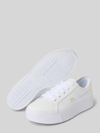 Lacoste Sneaker aus Leder-Mix Modell 'ZIANE' Weiss 4