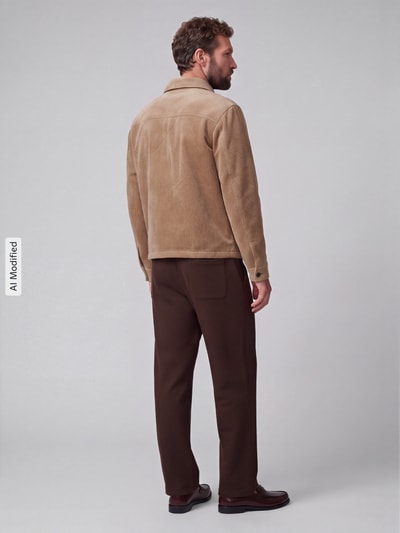 Jake*s Studio Men Regular fit overhemdjack van katoenmix met tweewegritssluiting Hazelnoot - 5