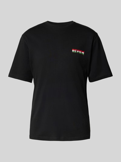 REVIEW T-Shirt mit Label-Print Black 2