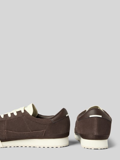 Lacoste Low Top Sneaker aus echtem Rindsleder Modell 'AURA' Dunkelbraun 2