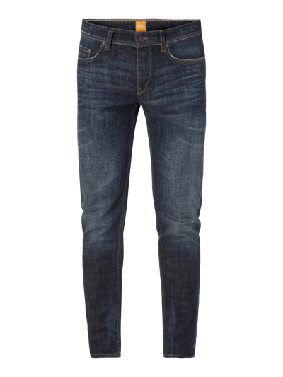 BOSS Orange Double Stone Washed Tapered Fit Jeans Dunkelblau 1