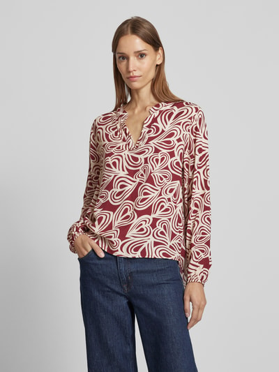 ZABAIONE Blouseshirt met V-hals Rood - 4