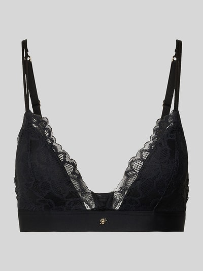 BOSS Bralette mit Spitzenbesatz Modell 'TRIANGLE_BLOSSOM' Black 1