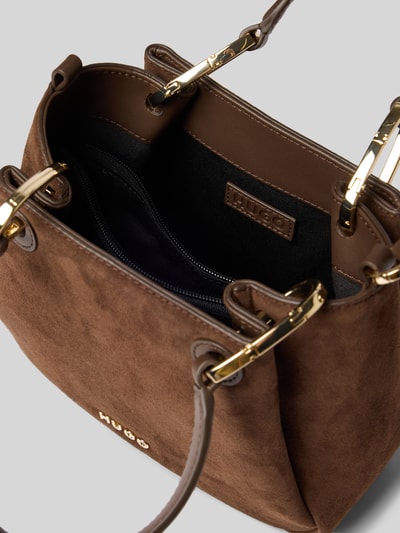 HUGO Handtas met leer-aandeel model 'Orin 2.0 S_Tote Mini' Donkerbruin - 4