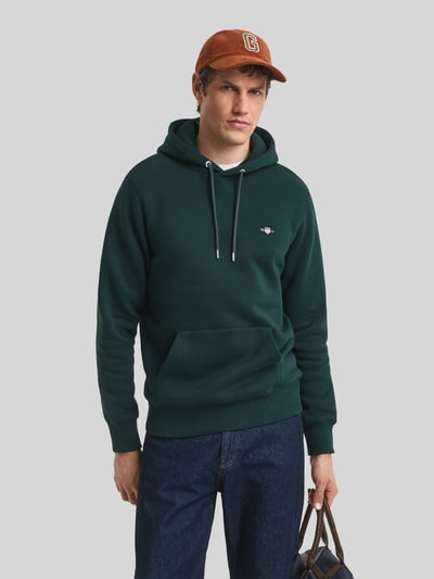 GANT Regular Fit Hoodie aus Baumwoll-Mix Dunkelgruen 4