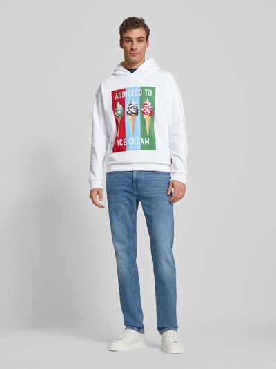 JOOP! Jeans Hoodie mit Motiv-Print Modell 'Erol' Weiss 1