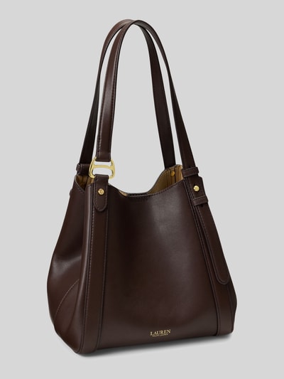Lauren Ralph Lauren Henkeltasche aus echtem Kalbsleder Modell 'TASHA' Dunkelbraun 3