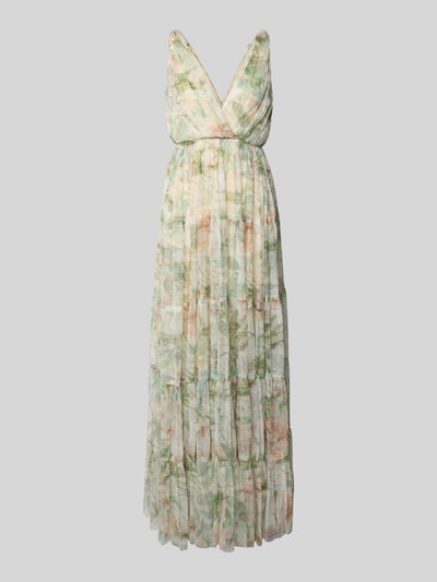 LACE & BEADS Avondjurk in laagjeslook met V-hals Lichtgroen - 2