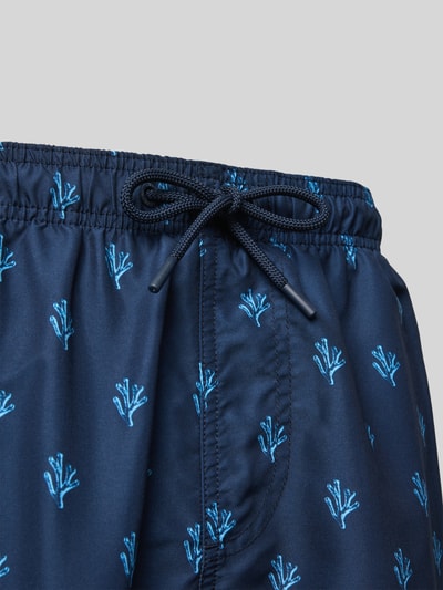 Shiwi Regular Fit Badehose mit Label-Patch Modell 'Mike' Dunkelblau 2