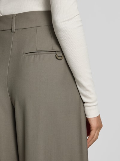 Marella Wide Fit Marlenehose aus reiner Schurwolle Modell 'Ulzio' Oliv 3