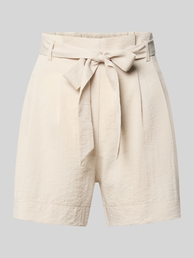 Produktfoto, Regular Fit Bermudas aus Viskose-Mix Modell 'MARSA' von Only, Optik: Unifarben, Falten, Bindegürtel, Flammgarn-Textur