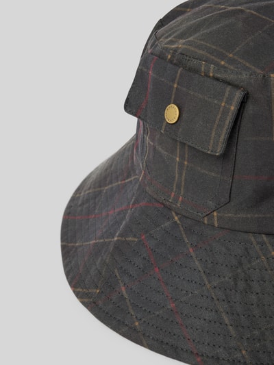 Barbour Bucket Hat aus gewachster Baumwolle Modell 'SCARLET' Oliv 2