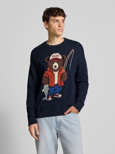 REVIEW Sneakersy z nadrukiem z motywem Granatowy 4