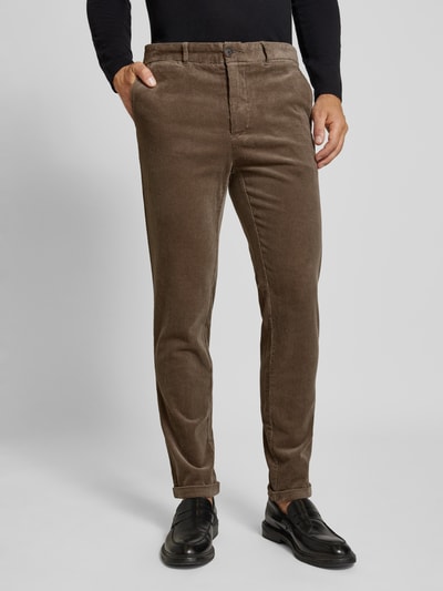 Matinique Corduroy broek in 5-pocketmodel Taupe - 4