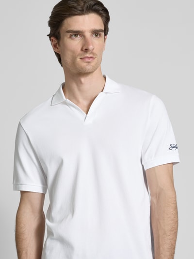 MC2 Saint Barth Regular Fit Poloshirt mit V-Ausschnitt Modell 'CHARLES' Weiss 3