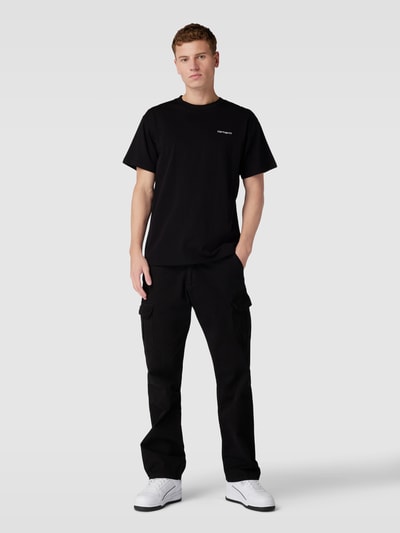 Carhartt Work In Progress T-Shirt mit Label-Stitching Black 1