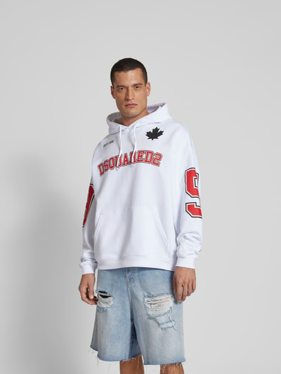 Dsquared2 Oversized Hoodie mit Label-Print Weiss 4