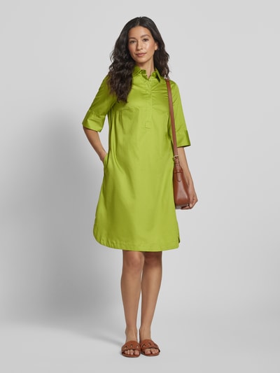 Christian Berg Woman Knielanges Hemdblusenkleid mit verdeckter Knopfleiste Apfel 1