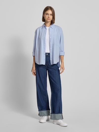 Marc O'Polo Denim Relaxed Fit Langarmbluse aus reiner Baumwolle Bleu 1