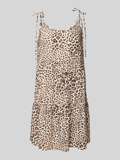 Productfoto, Strandkleid aus Viskose im Allover-Look van Jake*s Casual met rechte fit, lichte stof, allover dierenprint, strikbare bandjes