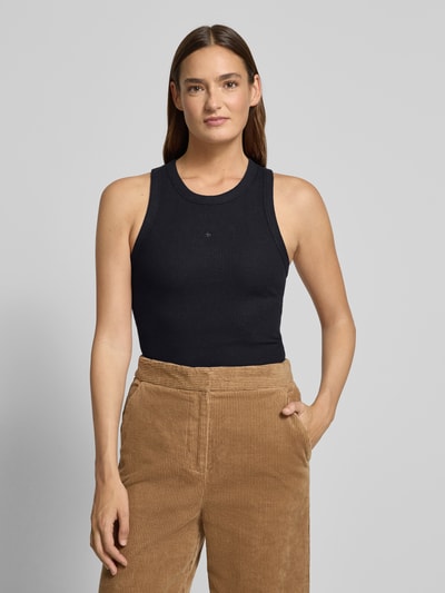 Scotch & Soda Tanktop in Ripp-Optik mit Rundhalsausschnitt Black 4