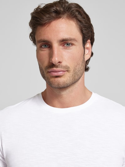 SELECTED HOMME T-Shirt mit Rundhalsausschnitt Modell 'ASPEN SLUB' Weiss 3