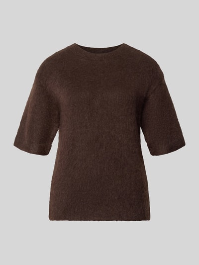 OPUS Pullover Modell 'Pammi' aus Mohairwolle Dunkelbraun 1