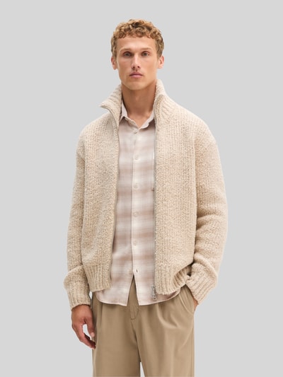 Marc O'Polo Strickjacke aus Schurwolle mit Stehkragen Beige 4