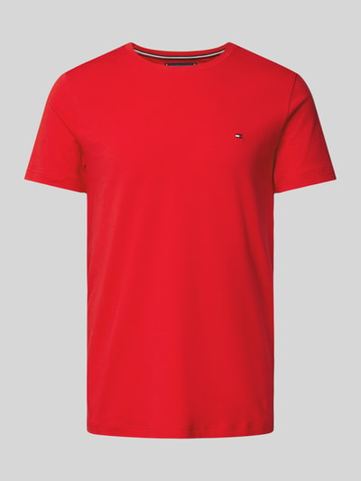 Tommy Hilfiger T-shirt met labelstitching Rood - 2