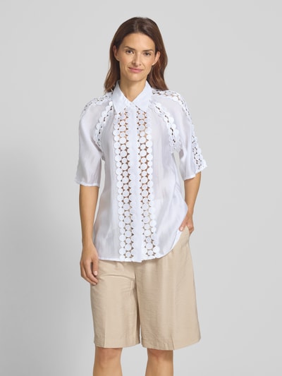 Copenhagen Muse Regular fit blouse met blinde knoopsluiting, model 'MOLLY' Offwhite - 4