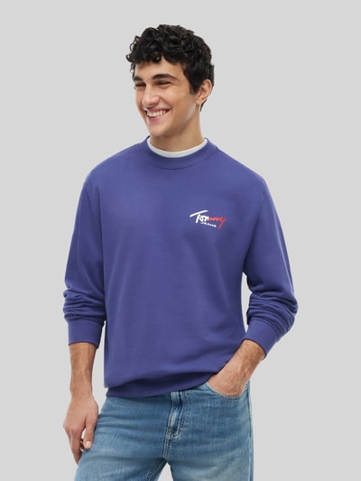 Tommy Jeans Bluza dresowa z czystej bawełny, krój regular fit Szaroniebieski 4