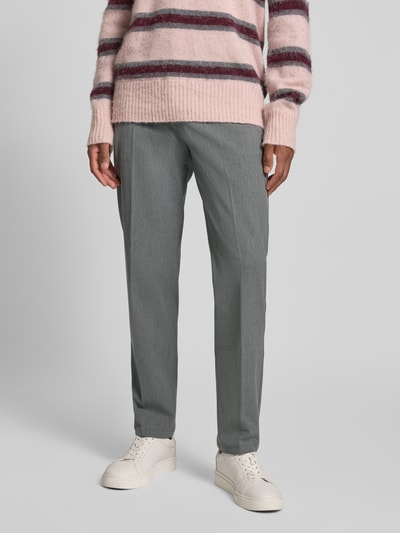 Les Deux Regular Fit Anzughose mit Gürtelschlaufe Hellgrau Melange 4