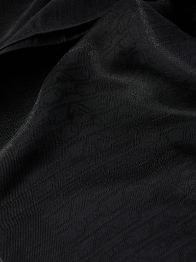 Emporio Armani Schal aus Modal-Mix mit Fransen Black 2