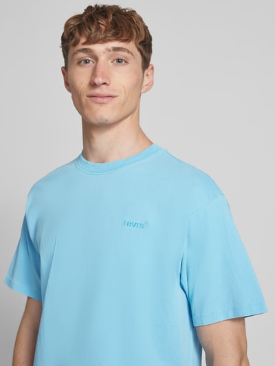 Levi's® T-Shirt mit Label-Stitching Hellblau 3