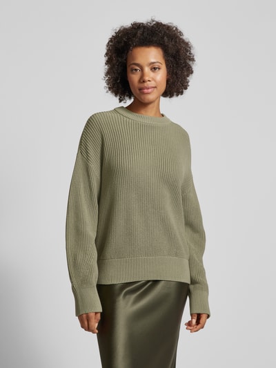 Jake*s Casual Gebreide pullover met raglanmouwen Rietgroen - 4