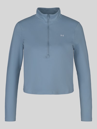 Under Armour Slim Fit Sport-Langarmshirt mit Logo-Print  Hellgrau 2