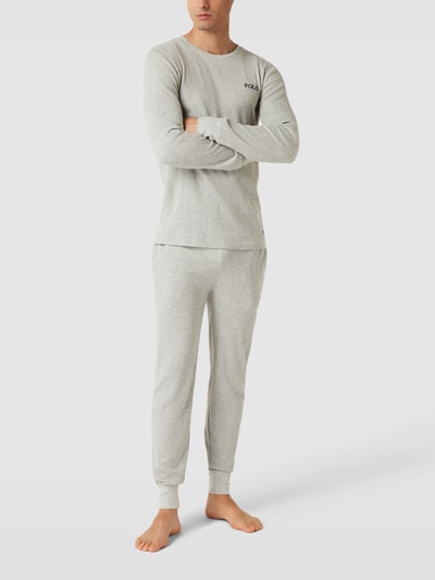 Polo Ralph Lauren Underwear Sweatpants mit Strukturmuster Modell 'WAFFLE' Mittelgrau Melange 1